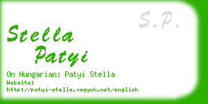 stella patyi business card